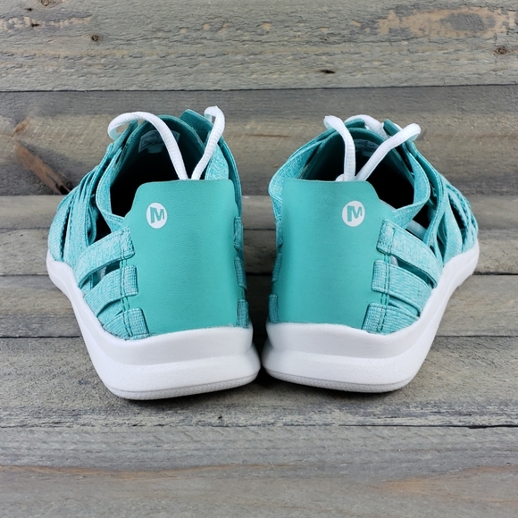 New Merrell Atlantis Weave Lace Up Flat Aqua - Picture 3 of 7